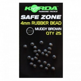 KORDA 4mm Rubber Beads Brown - nárazové guličky
