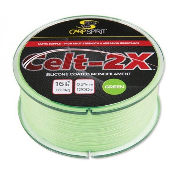 CARP SPIRIT Celt 2X Mymetik Green 0,285mm - kaprový monofil 