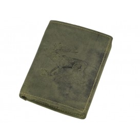 GREENBURRY 1701 Jeleň - kožená peňaženka zelená