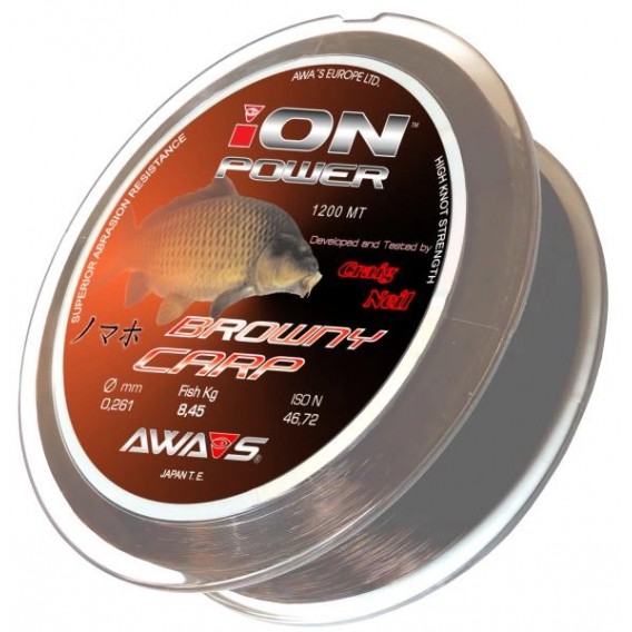 AWA-Shima ION Power Browny Carp 0,35mm 1200m - kaprový vlasec