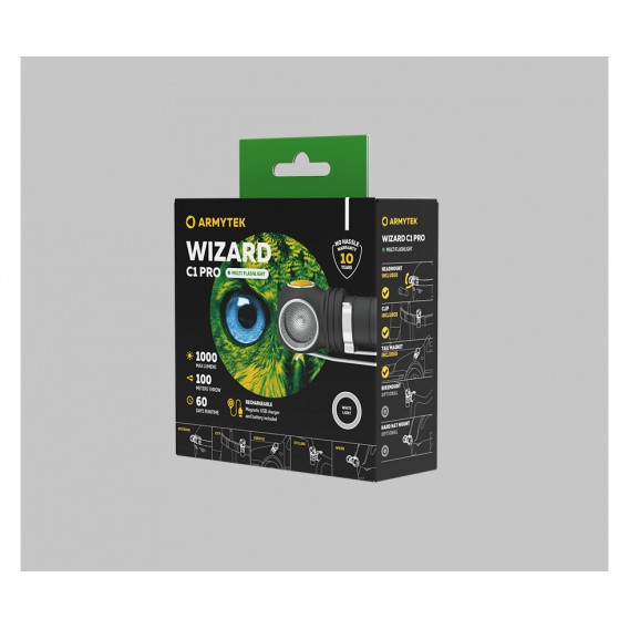 ARMYTEK Wizard C1 Pro Magnet USB - multifunkčná čelovka