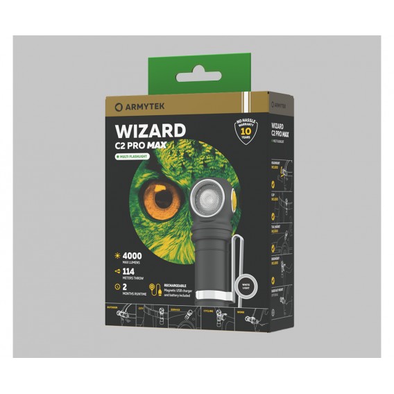 ARMYTEK Wizard C2 Pro Max Magnet USB - multifunkčná čelovka