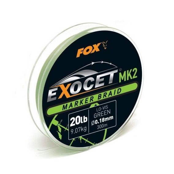 FOX Exocet MK2 Marker Braid Green 300m 0.18mm 20lb - šnúra na markér