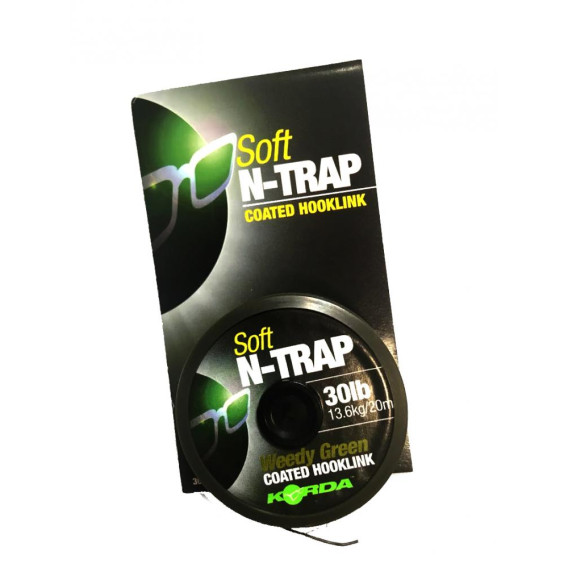 KORDA N-Trap Soft 30lb Weedy Green - nadväzcová šnúrka