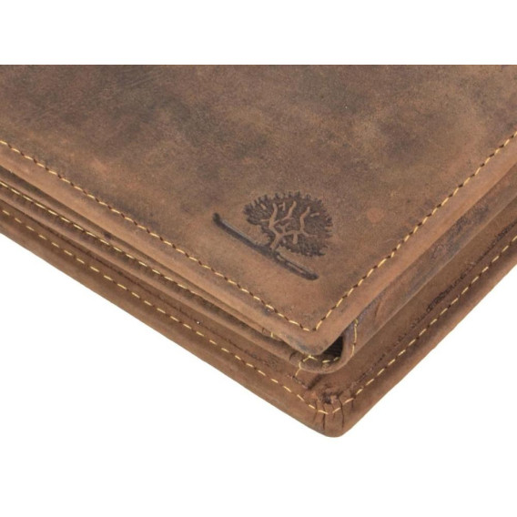 GREENBURRY 1796 Geldbörse - kožená peňaženka hnedá